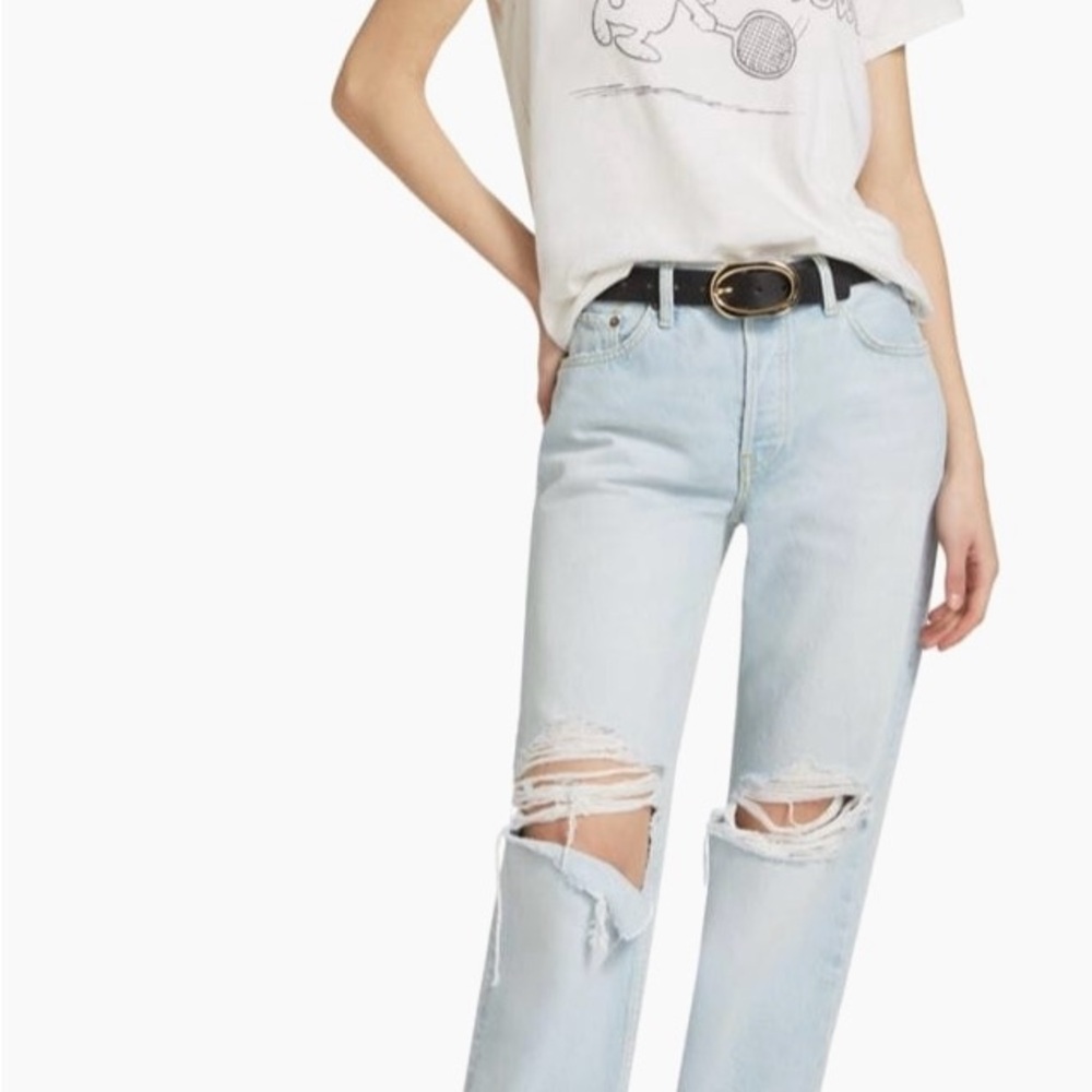 Light Blue Distressed Women's Jeans